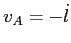 $v_A=-\dot l$