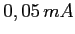 $0,05 \,mA$