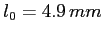 $l_0=4.9\,mm$