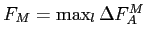 $F_M=\max_l \Delta F_A^M $