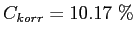 $ C_{korr}=10.17~\%$