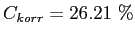 $ C_{korr}=26.21~\%$