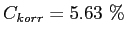 $ C_{korr}=5.63~\%$