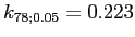 $ k_{78;0.05}=0.223$