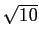 $ \sqrt{10}$